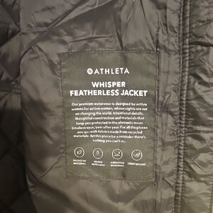 Athleta Whisper Featherless Jacket in Black